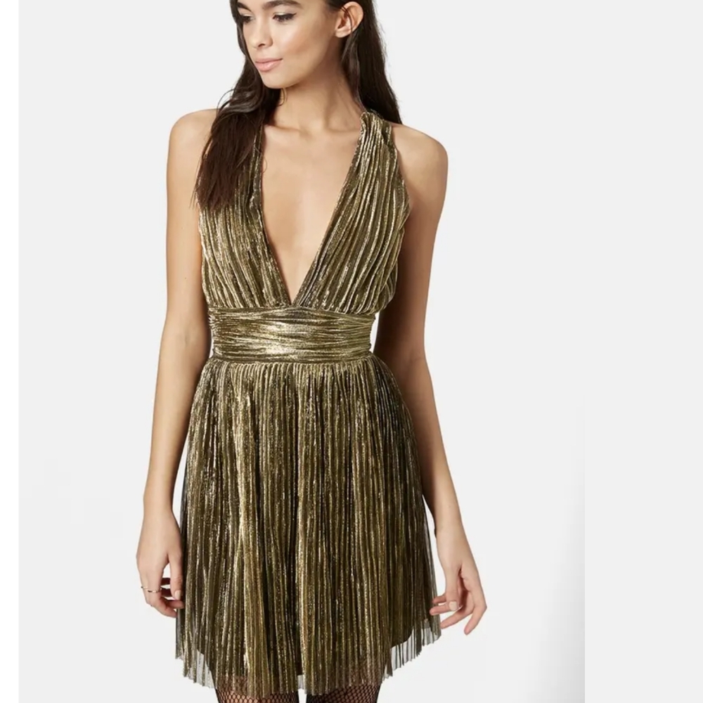 TOPSHOP Halter Skater Dress Size 6 NWT